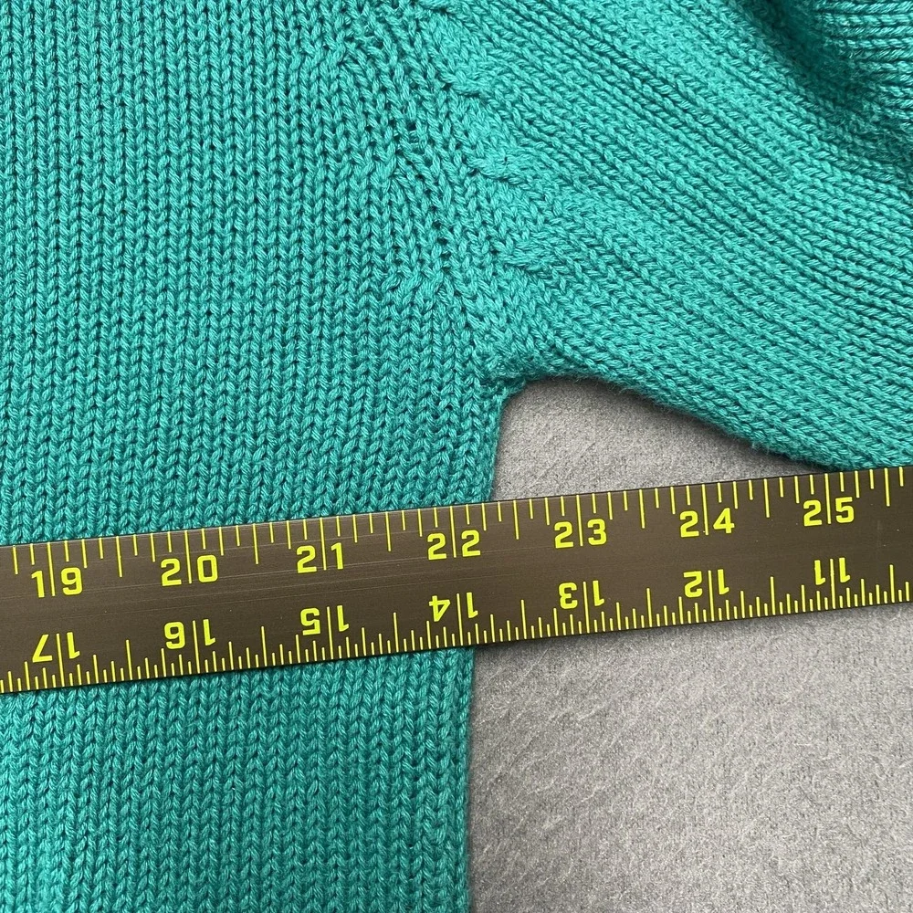 VTG Green Mountain Threadworks Sweater Mens Large Green Crew Neck Cotton 90s y2k